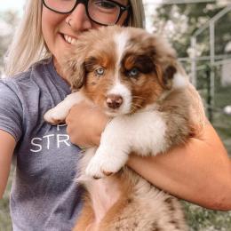 Emily and Therapy Dog Remi